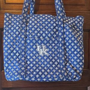 Vera Bradley University of Kentucky Embroidered‎ Collegiate Tote Bag Blue White